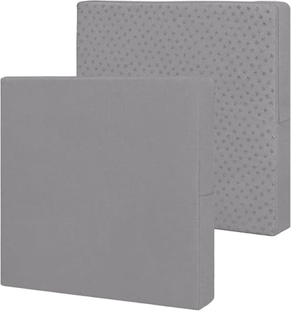 Easy-Going Waterproof Patio Cushion Covers 24x22x4 inch 2 Pack Replacement Non-Slip Outdoor Seat Cushion Slipcover with Zipper. Gray