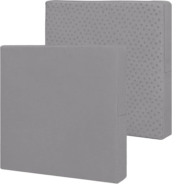 Easy-Going Waterproof Patio Cushion Covers 22x22x4 inch 2 Pack Replacement Non-Slip Outdoor Seat Cushion Slipcover with Zipper. Gray