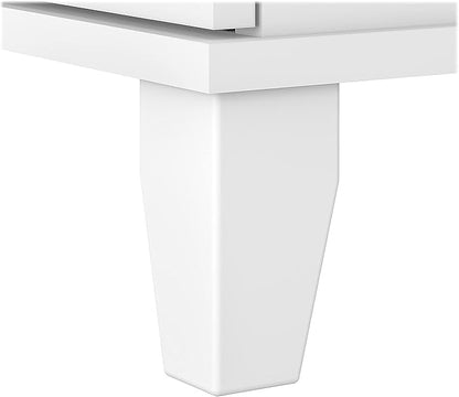 Bush Furniture 60-inch Home Office Desk with Drawers, Large Computer Table with Storage, Transitional Style, Somerset Collection, White