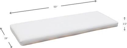 Tommy Bahama Bench Cushion, 50" X 19" X 2.5", Bamboo Bay Bone