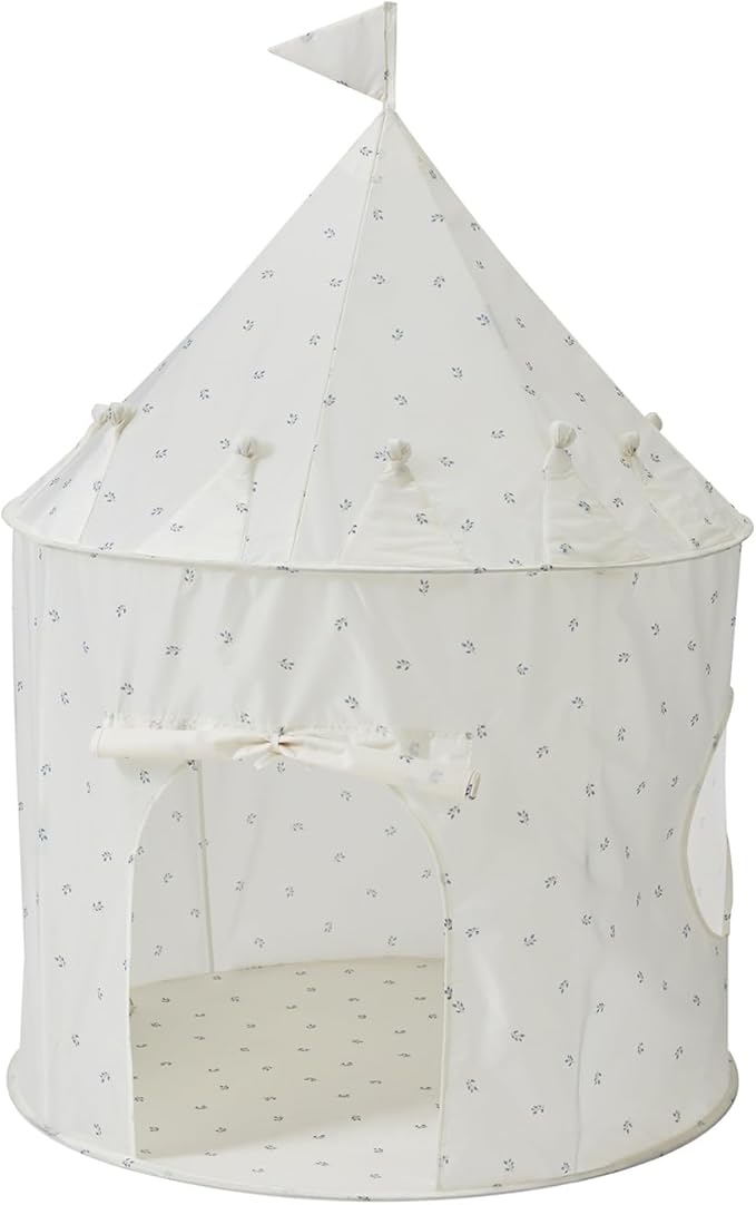 3 Sprouts Kids Play Tent - Sustainable Recycled Fabric – Fun Spacious Childs Playhouse for Indoor Games for Boys & Girls - Durable Fort Pop Up House for Toddlers & Children Age 3-10 - Blueberry Ivory