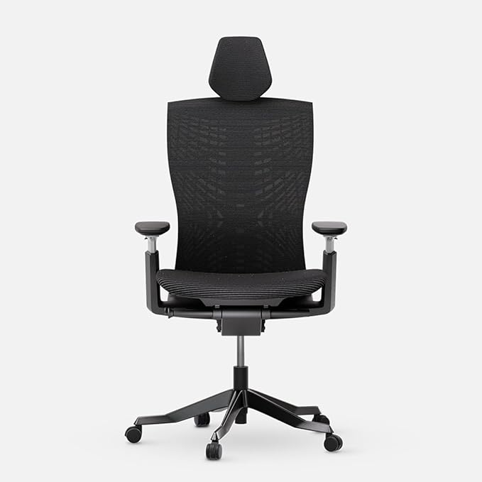 AUTONOMOUS ErgoChair Ultra 2 Ergonomic Office Chair Mesh Black Adjustable Lumbar Support, Rolling Swivel - Home office Desk Chairs with Headrest & Arms - Ergonomic Desk Chair Comfy for Gaming & Office