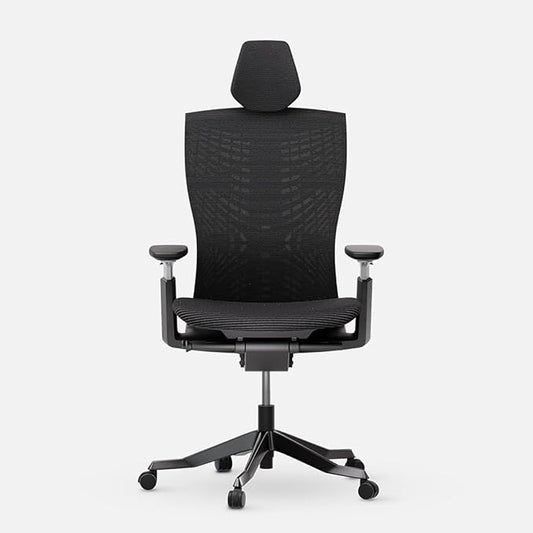 AUTONOMOUS ErgoChair Ultra 2 Ergonomic Office Chair Mesh Black Adjustable Lumbar Support, Rolling Swivel - Home office Desk Chairs with Headrest & Arms - Ergonomic Desk Chair Comfy for Gaming & Office