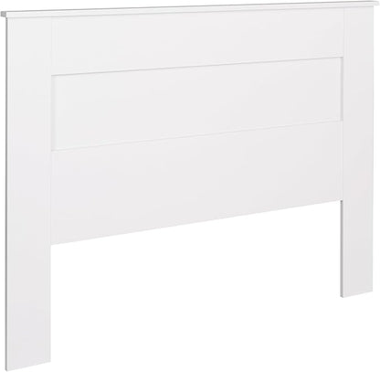Prepac Stylish Flat Wood Panel Headboard for Queen Size Beds, Simplistic Wooden Queen Headboard 2.25" D x 64.5" W x 48" H, White, WHFQ-1301-1