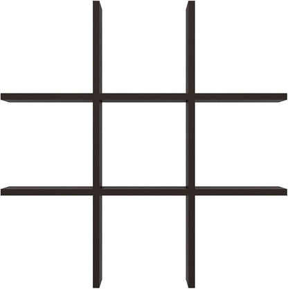 Furinno Cubicle Cube Insert, 9-Compartment Cube Organizer, Fits into Furinno Extra Thick Cubes, for Organizers and Storage, Black Dark Oak (Does not fit IKEA Kallax Shelving)