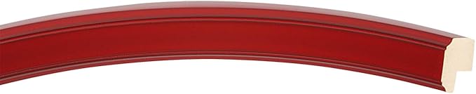 OVALCREST Oval Beveled Wall Mirror for Home Decor - Toronto Style - Holiday Red - 22" x 18"