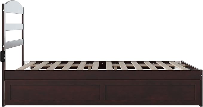 AFI, Warren Full Platform Bed with Twin Trundle, Espresso