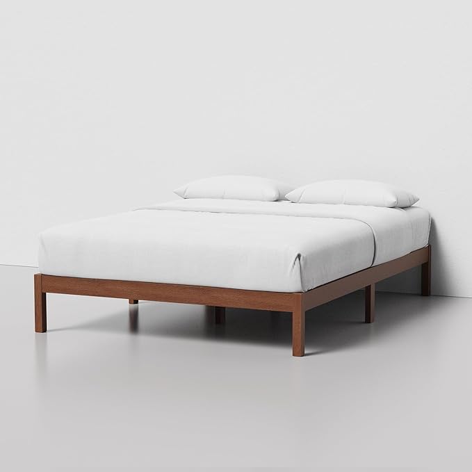 LIFEMENT Classic Wood Platform Bed Frame, Essential, Noise Free, Under Bed Storage, No Box Spring Needed, Easy Assembly (Cherry, Queen (U.S. Standard))