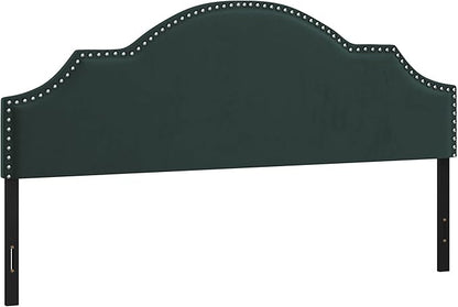 Hillsdale, Cynthia Upholstered King Adjustable Headboard, Green