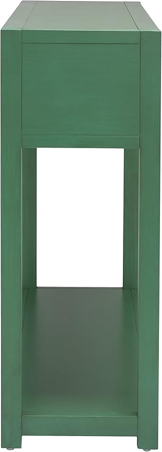 SAFAVIEH Home Collection Sadie Contemporary Turquoise Green 2-Drawer Console Table (Fully Assembled)