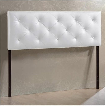 Bohemian Bliss Modern and Faux Leather Upholstered Headboard White/King