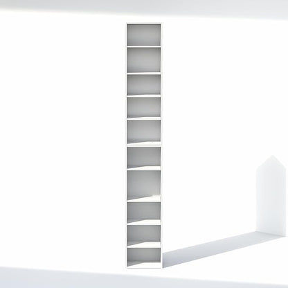 Furinno PASIR 10-Tier Closet Organizers and Storage, Open Shelf, Storage Organizer, 12-Inch Width, for Closet, Bedroom, White