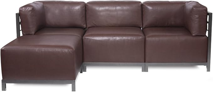 Howard Elliott Axis Chair with Cover for Both Indoor & Outdoor Seating, Cushioned Chair & Seating Titanium Frame Chair for Living Room, Office and Bedroom, 30.5 x 32.5 x 30 Inches, Avanti Pecan