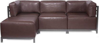 Howard Elliott Axis Chair with Cover for Both Indoor & Outdoor Seating, Cushioned Chair & Seating Titanium Frame Chair for Living Room, Office and Bedroom, 30.5 x 32.5 x 30 Inches, Avanti Pecan