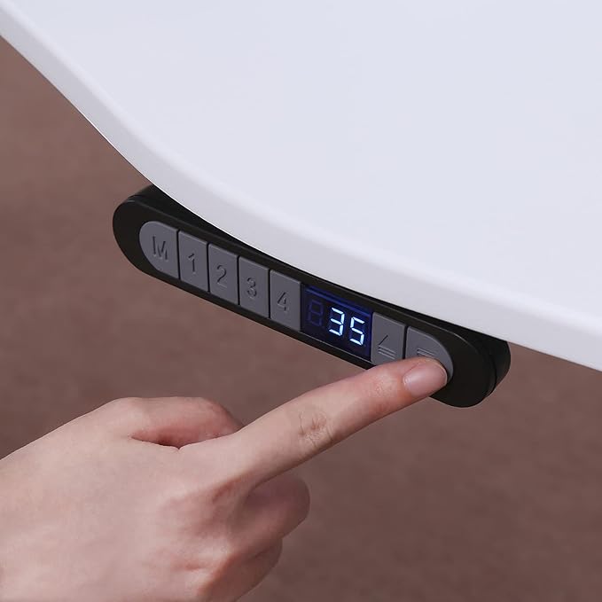 ApexDesk Elite Pro Series 60" x 27" Electric Height Adjustable Stand up Desk, Sit Stand Home Office Desk, Computer Desk - Curved White