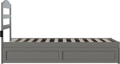 AFI, Warren Twin Platform Bed with Twin Trundle, Grey