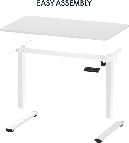 FLEXISPOT EN1 One-Piece Standing Desk 48 x 24 Inches Height Adjustable Electric Sit Stand Up Desk Home Office Desk