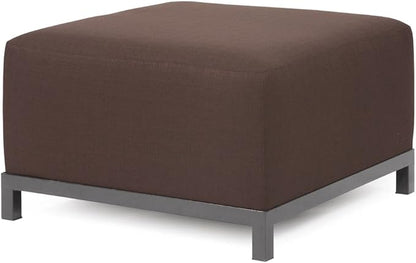 Howard Elliott Axis Chair with Cover for Both Indoor & Outdoor Seating, Cushioned Chair & Seating Titanium Frame Chair for Living Room, Office and Bedroom, 30.5 x 32.5 x 30 Inches, Sterling Chocolate