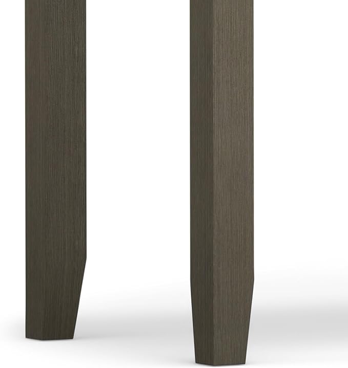SIMPLIHOME Artisan Console Table - 46 Inch Wide Solid Wood Sofa Table in Farmhouse Grey, Transitional Storage Table for Entryway or Living Room with 2 Drawers and Clean Angle-Edged Top