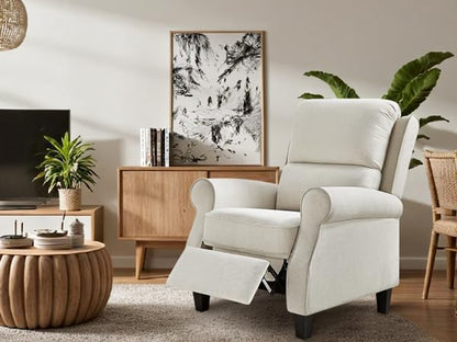 Recliner Chair for Living Room, Modern Reclining Sofa Home Theater Seating with Upholstered Push Back, Mid-Century Reclining Armchair with Lumbar Support, Bedroom, Reading Nook, Office, Set of 2