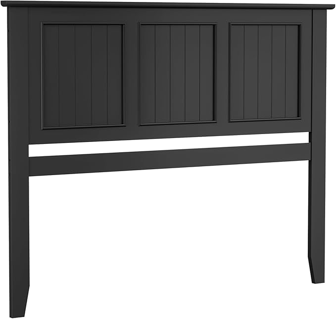 Scurrty Antique Style Wood Headboard Queen Size, Modern Headboard with Vintage Wood Frame, Bedroom Furniture (Black)