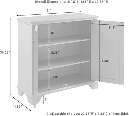 Crosley Furniture Lydia Accent Storage Cabinet, Bar, Buffet for Kitchen, Living Room, or Entryway, Gray