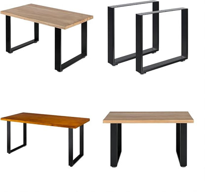 Bench Legs16 Inch，Metal Table Legs16”H x 17.7”W, Furniture Desk Chair Legs,Coffee Table Legs， Set of 2, Black