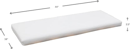 Tommy Bahama Bench Cushion, 44" X 16" X 2.5", Bamboo Bay Bone
