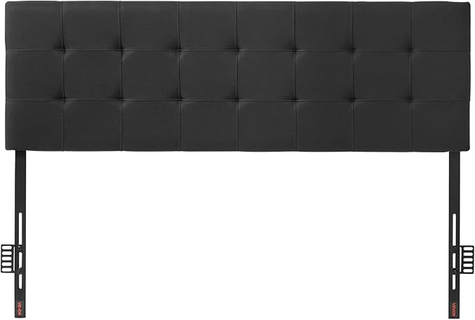 VEVOR Headboard, Queen Size Headboard with Adjustable Height, Comfortable Diamond Tufted for Queen Size Bed, W62.2 x H(42.72-54.53) x D2.76 in, Ideal for Bedroom, Hotel, Homestay, Dormitory, Black