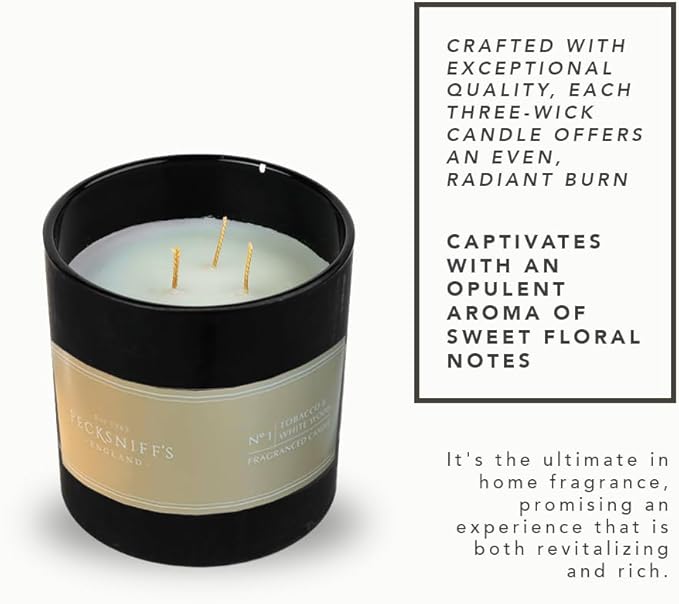 Pecksniff's Bamboo & Vetiver Candle | 3 Wicks, 550g/19.40oz