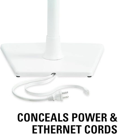 Sanus Wireless Sonos Speaker Stand for Sonos One, Play:1, & Play:3 - Audio-Enhancing Design with Built-in Cable Management - Single Stand (White) - WSS21-W1
