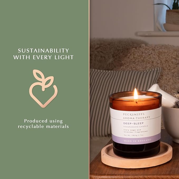 Pecksniff's Amber Deep-Sleep Aroma Therapy Candle | 1 Wick, 184g/6.49oz