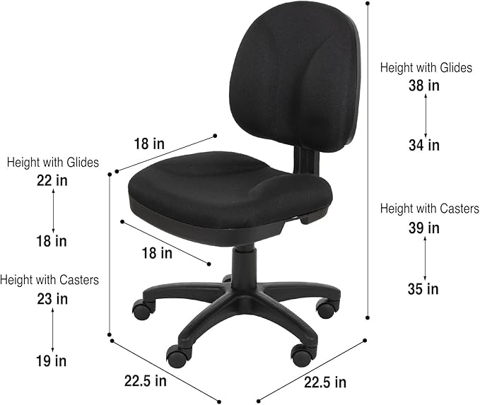 OEF Furnishings Comfort Office Chair, 18"-22" Height