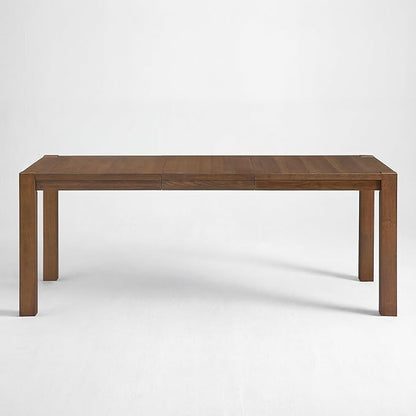 60"-80" Extendable Dining Table, Modern Rectangular Wood Kitchen Table, Farmhouse Expandable Dinner Table, Traditional Large Extension Meeting Desk for Dining Room, Living Room, Walnut