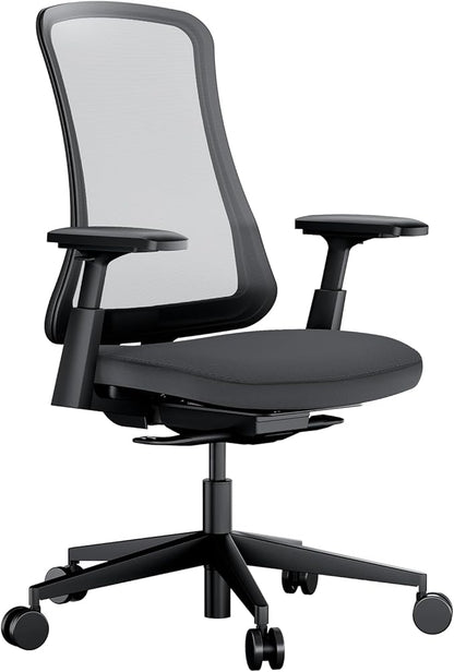 ProtoArc Ergonomic Office Chair - Flexer Computer Chair, Foam Cushion Sliding Seat, Breathable Mesh from Wintex, 125° Reclining Swivel Desk Chairs for Home, Office & Study - Black
