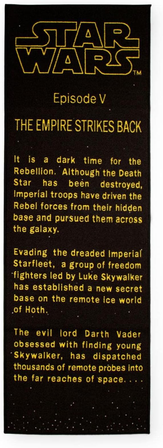 Star Wars: The Empire Strikes Back Title Crawl Printed Area Rug | Indoor Floor Mat, Accent Rug For Living Room and Bedroom, Home Decor For Kids Playroom | Movie Gifts And Collectibles | 27 x 77 Inches
