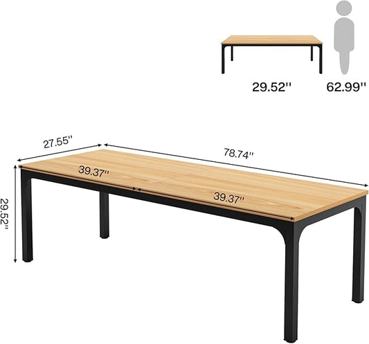 Tribesigns 78.7 Inches Extra Long Computer Desk 2 Person Desk, Double Long Desk, Workstaion for Home Office