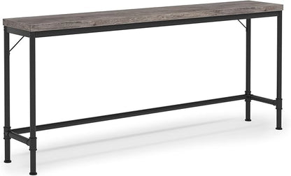 Tribesigns 70.9 Inch Extra Long Console Table for Entryway, Narrow Long Sofa Table Behind Couch, Rustic Grey Hallway Table Industrial Height Bar Table for Living Room