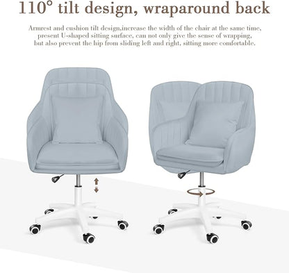 Cute Office Chair - Adjustable Task Chair, Modern & Comfortable, 360 Swivel, Mid Back, Suitable for Home Office & Living Room
