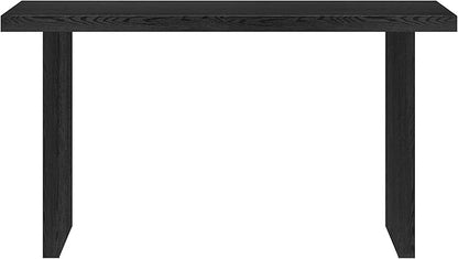 Henn&Hart 55'' Wooden Rectangular Fluted Console Table Entryway Table, Sofa Table for Entryway, Living Room, Couch, Hallway, or Office, Black Grain
