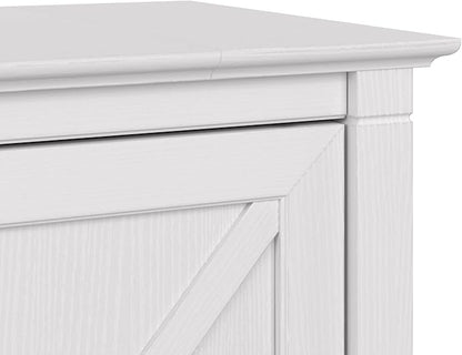 Bush Furniture Key West 2 Drawer Lateral File Cabinet in Pure White Oak, Document Storage for Home Office, Accent Chest with Drawers