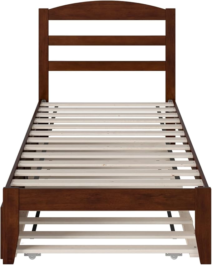 AFI, Warren Twin Platform Bed with Twin Trundle, Walnut