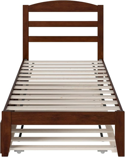 AFI, Warren Twin Platform Bed with Twin Trundle, Walnut