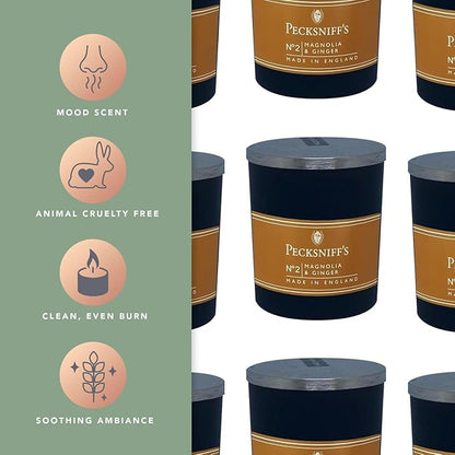 Pecksniffs Magnolia & Ginger Scented Candle | 1 Wick, 100g/3.5oz
