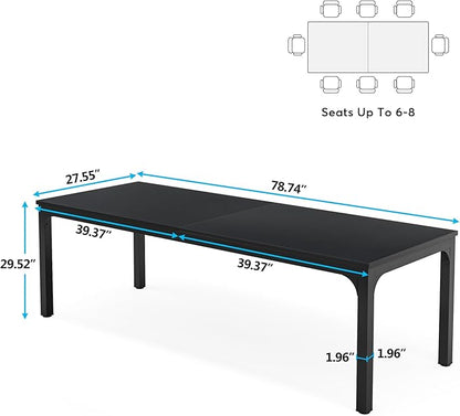 Tribesigns 78.7 Inches Extra Long Computer Desk 2 Person Desk, Double Long Desk, Workstaion for Home Office