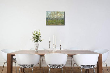 Wieco Art Orchard with Blossoming Apricot Trees Giclee Canvas Prints Wall Art of Van Gogh Famous Oil Paintings Reproduction Modern Classic Flowers Landscape Pictures Artwork for Home Decoration