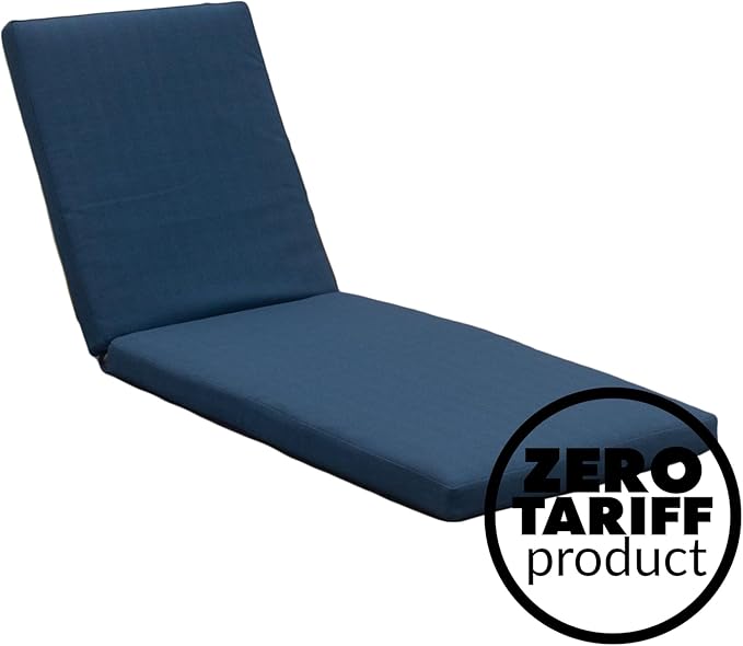 Tommy Bahama Chaise Cushion, 23" X 75" X 2.5", Bamboo Bay Cobalt