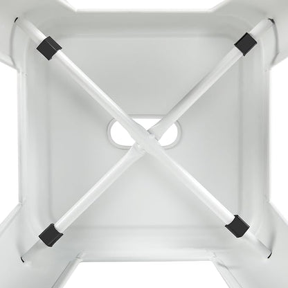 Yaheetech 30 Inch Metal Bar Stools Set of 4, Bar Height Backless Bartools, Industrial Stackable Bar Chairs with Footrest for Kitchen/Dining Room/Bistro/Patio, White