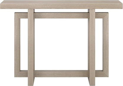 Henn&Hart 44'' Wooden Rectangular Console Table Entryway Table, Sofa Table for Entryway, Living Room, Couch, Hallway, or Office, Alder White