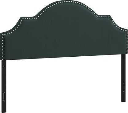 Hillsdale, Cynthia Upholstered Full/Queen Adjustable Headboard, Green